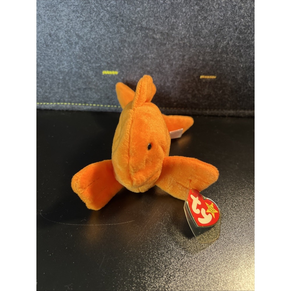 *RARE* Retired Ty Beanie Baby Goldie the Orange Fish - Vintage - PVC Pellets